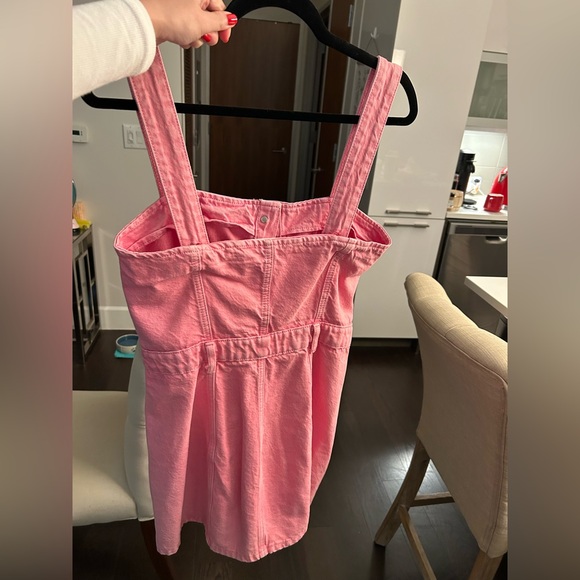 Mango Pink Mini Dress with Button Detail - Picture 6 of 6